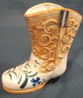 Occupied Japan HandPainted Ceramic Cowboy Boot Planter  