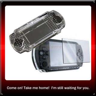 CLEAR CRYSTAL CASE+LCD SCREEN PROTECTOR FOR PSP 3000  