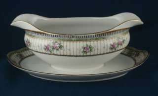 Antique Noritake China Ormond Bassett Gravy Boat Plate  