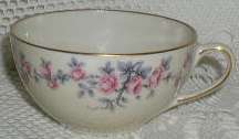 Czechoslovakia China Dishes Pink Flower Tea Coffee Cup  