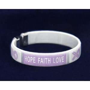   Fabric Bangle Bracelet   Hope, Faith, Love (Adult Size 25 Bracelets