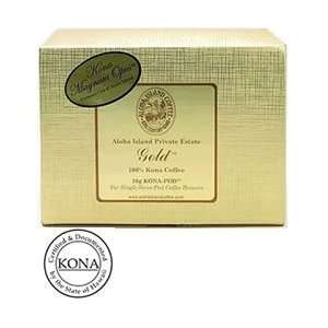 Gold Pure Kona Coffee Pods for Single Serve Pod Coffee Brewers such as 
