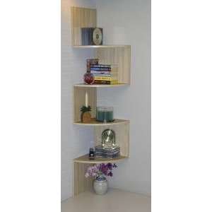   Concepts Wall Mounted Corner Shelving Unit in Maple