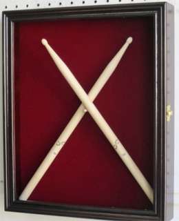 Drum Stick Display Case with glass door, Wall Mounted  