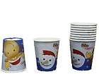 10 x 7 Oz Squat Christmas Disposable Party Paper Cups