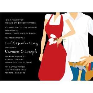   Tool & Garden Couple Berry Couples Shower Invitation