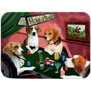  Beagle Tempered Cutting Board 4 Dogs Playing Poker 