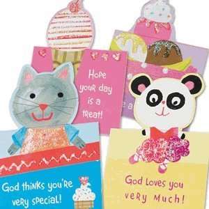  Sweet Sprinkles Valentine Glitter Cards for Kids with 