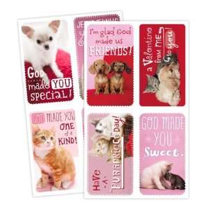   Special Dog and Cat Valentine Cards for Kids with Scripture (73976