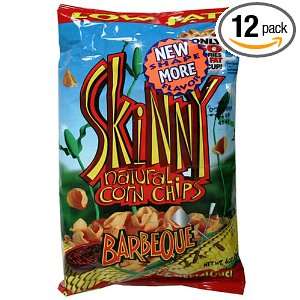 Skinny Snacks Bbq Corn Chips, 4 Ounce Unit (Pack of 12)  