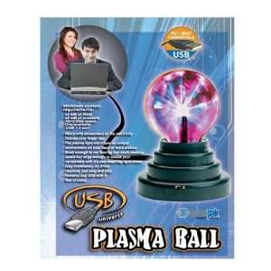    USB Universe USB Powered Desk Plasma Ball, Black Electronics