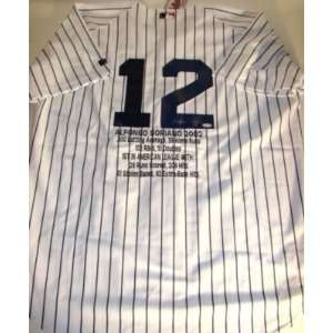  Alfonso Soriano Signed Uniform   STAT LE 12   Autographed 