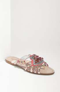 Miu Miu Crab Embellished Flat Sandal  