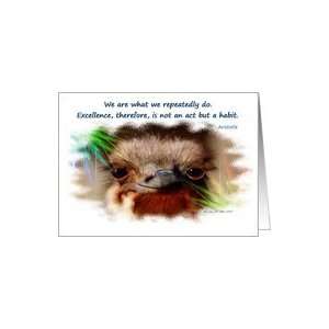  Quote ~ Aristotle / Art Card / Baby Ostrich Card Health 