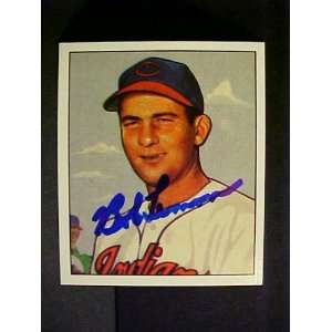 Bob Lemon Cleveland Indians #40 1950 Bowman Reprint Signed Baseball 