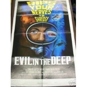  Movie Poster Stephen Boyd Evil in the Deep Horror F37 