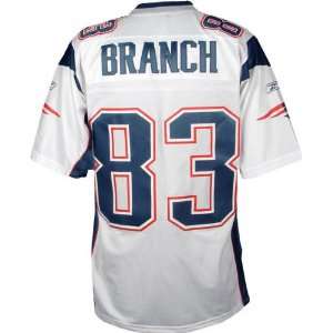 Deion Branch White Reebok NFL Premier New England Patriots Jersey