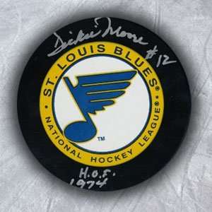 DICKIE MOORE St Louis Blues SIGNED Hockey Puck