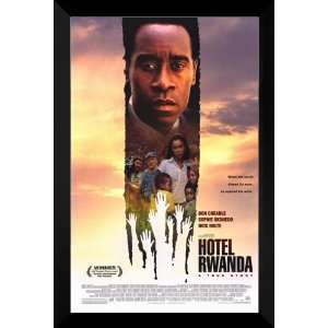   : Hotel Rwanda FRAMED 27x40 Movie Poster: Don Cheadle: Home & Kitchen