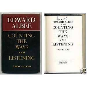Edward Albee Counting The Ways & Listening Signed Book   Sports 