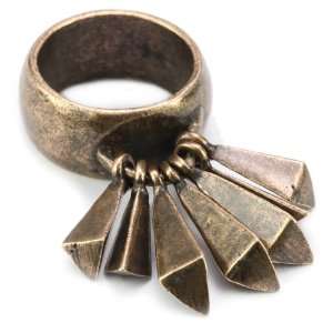  Low Luv by Erin Wasson Bronze Plated Feather Ring Size 5 