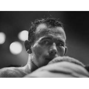 Ingemar Johansson Looking on During Title Bout Against 