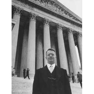 US Solicitor General J. Lee Rankin Standing on the Steps of Us Supreme 