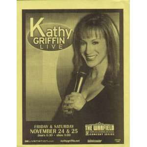  Kathy Griffin SF Warfield Original Concert Poster 2006 