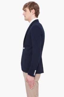 Shades Of Grey By Micah Cohen Navy Two Button Blazer for men  
