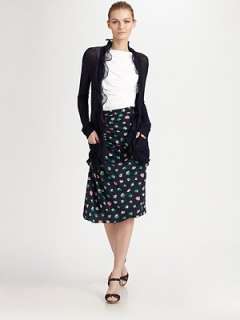 Nina Ricci   Asymmetrical Silk Floral Skirt   Saks 