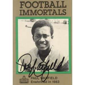 Paul Warfield Autographed 1983 Football Hall of Fame Card #123 