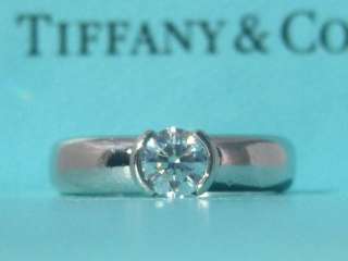 TIFFANY & CO. ETOILE PLATINUM ENGAGEMENT DIAMOND RING 0.41 SIZE 4.25 