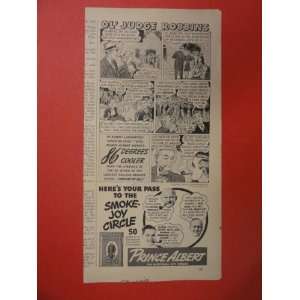 Prince Albert Pipe Tobacco, 1940 Print Ad (Ol Judge RobbinsHeres 