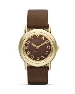 MARC BY MARC JACOBS MARCI Gold Watch with Leather Strap, 33 mm 