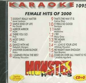 Monster FEMALE HITS 2000 Karaoke CDG MH1095 Pink Madona  