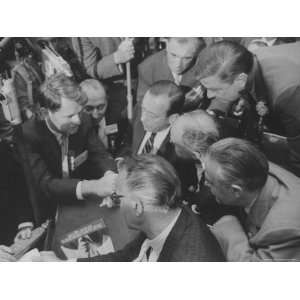 Politician Robert F. Kennedy on the Floor of the Democratic National 