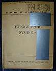 ARMY FIELD MANUAL TOPOGRAPHY SYMBOLS 1952 FM 21 3