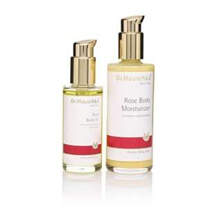  Dr. Hauschka Rose Moisturizer and Rose Body Oil, 2 pack 