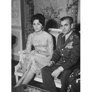 The Shah of Iran Mohamed Reza and His Financee Farah Diba Photographic 