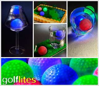 Set of 4 Litecubes RAINBOW Light up LED Golf Balls 022099175056  