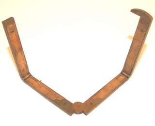 Old Lufkin #888 Wood & Brass Folding Ruler Rule Measure 12 Antique 