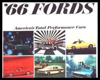 1966 Ford Sales Brochure  Mustang, T Bird, Galaxie  