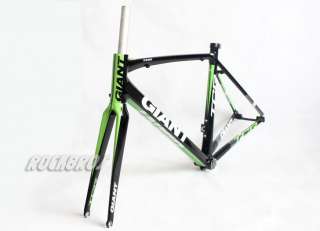2011 GIANT TCR Road Bike Frame Fork 500mm Size M Black Green  