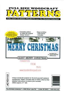 Giant Merry Christmas Yard Art Woodworking Pattern 788738010859  