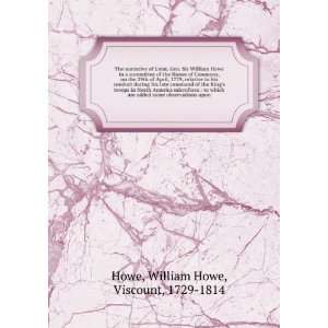   upon William Howe, Viscount, 1729 1814 Howe  Books
