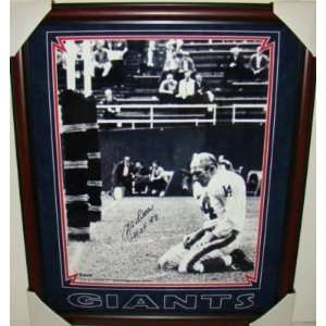  Y.A. Tittle SIGNED CUSTOM CHERRY Framed 16X20 GIANTS 