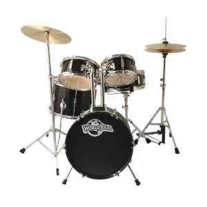  with Drum Throne and Drum Sticks   Gloss Black Musical Instruments