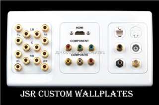 CLIPSAL 7 SPEAKER HDMI CAT6 STEREO PHONE WALL PLATE  