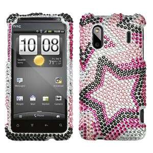  Crystal Diamond BLING Hard Case Phone Cover Sprint HTC EVO Design 4G