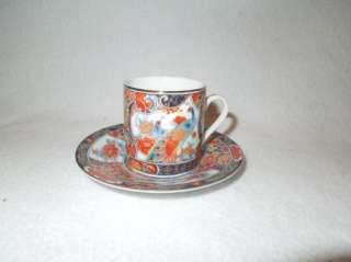 15 Piece Imari Japanese Porcelain Tea/Coffee Set Peacock Design w 